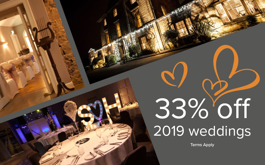 33% off Weddings in 2019